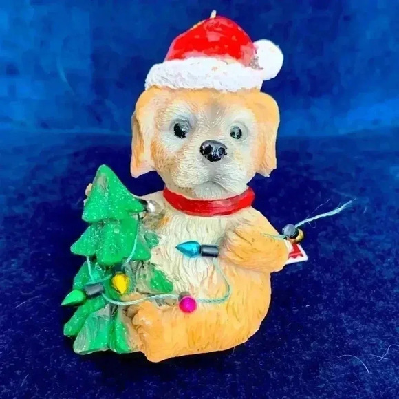 2 Pc Set Puppy with Christmas Lights Pet - Picture 2 of 7